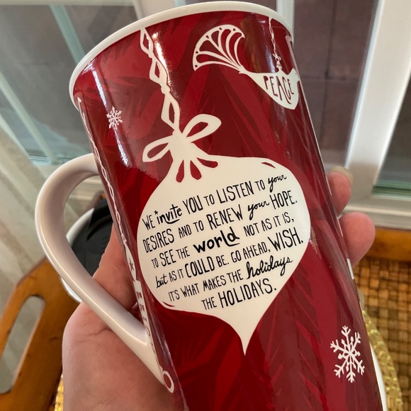 Starbucks Holiday Porcelain Coffee Mugs (2) & Porcelain Holiday Travel Mug (1) - Picture 10 of 11